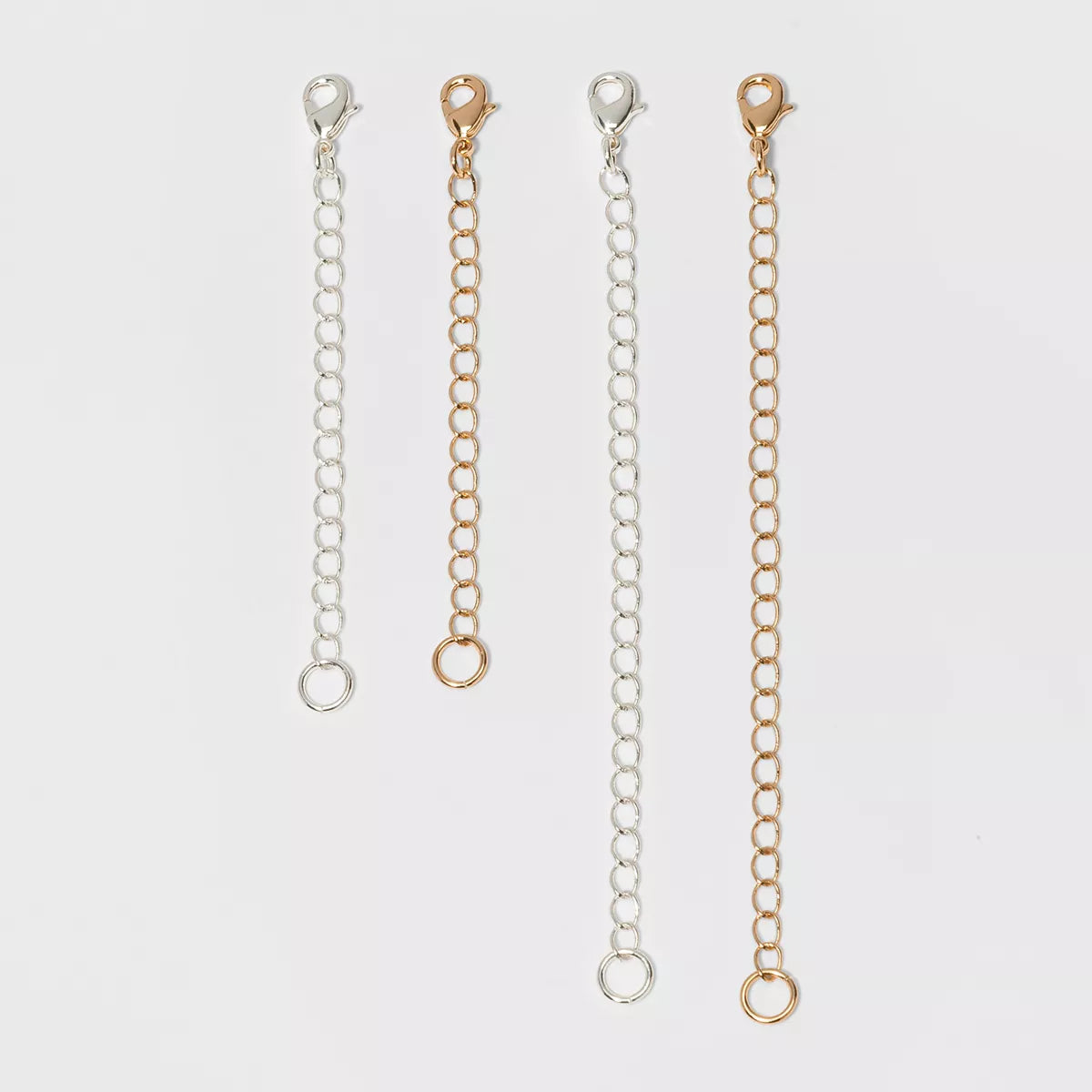 Extensores de cadena para collar (4 piezas) - A New Day™ Plata/Oro: Accesorios de joyería, cierre de mosquetón