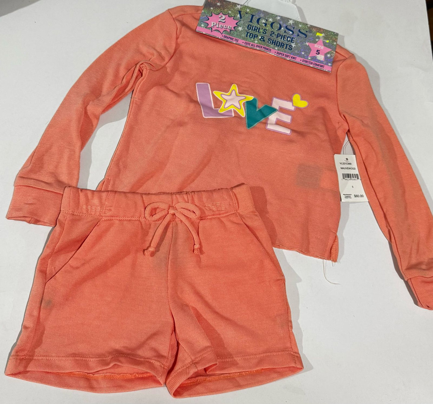 Short y Top Vigoss para niñas