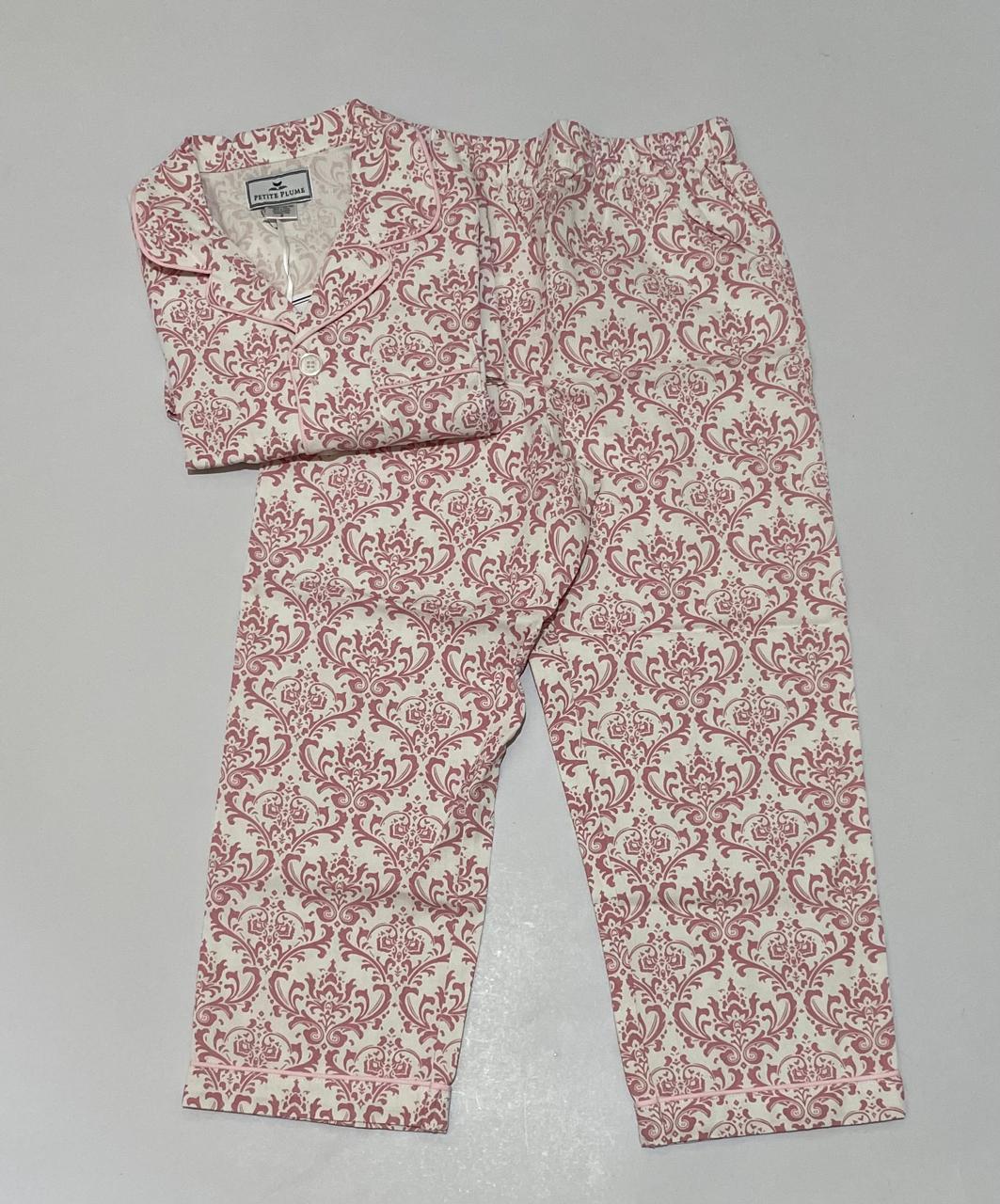 Conjunto de pijama infantil de sarga en toile rosa atemporal Petite Plume