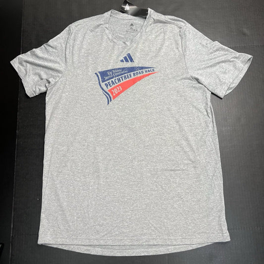 Adidas Atlanta Peachtree Road Race Atlético Correr Gris Camisa Para Dama