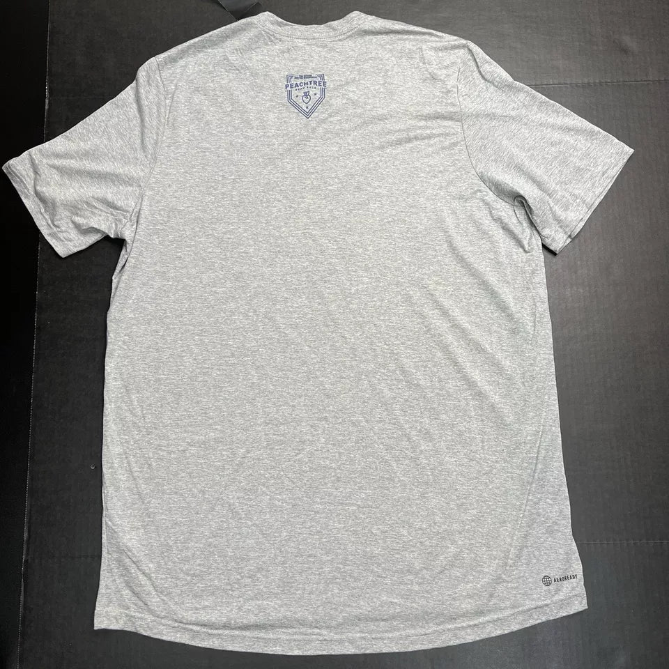 Adidas Atlanta Peachtree Road Race Atlético Correr Gris Camisa Para Dama