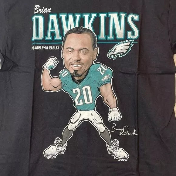 Camiseta Mitchell & Ness Brian Dawkins Philadelphia Eagles Caricatures Para Hombre