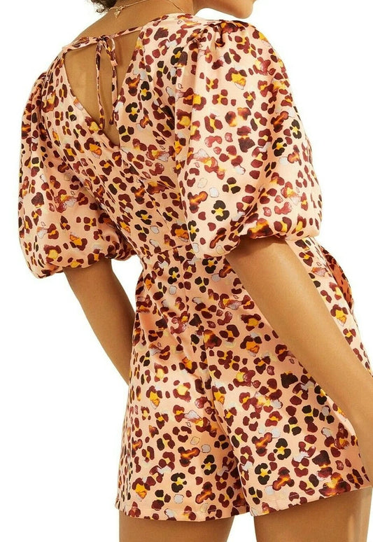 GUESS ALYSSANDRA Mono cruzado estampado de imitación color leopardo