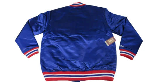 Nueva Chaqueta Mitchell & Ness Con Botones Satinados Philadelphia  76ers