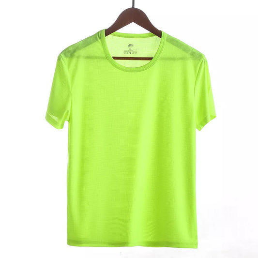 Camiseta Transpirable Monocromática Para Hombre Cool Seco Deporte Running