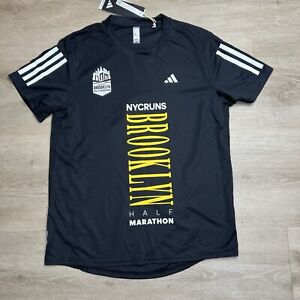 Camiseta negra Adidas NYC Runs Brooklyn Half Marathon para mujer