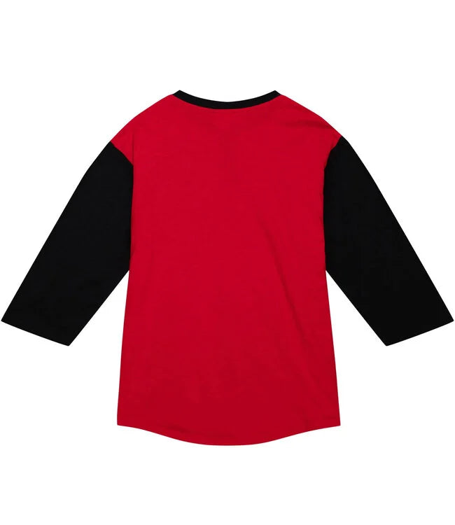 Mitchell y Ness Camiseta henley Mitchell y Ness  con estampado de slub legendario de Ohio State Buckeyes