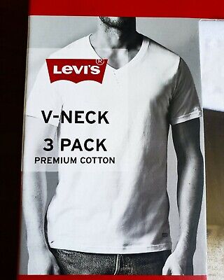 Levi's Playera Cuello V Algodón Hombre Adulto - Pack 3