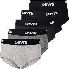 Levi's Paquete de 5 calzoncillos tipo bikini para hombre, 100% algodón