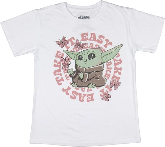 Star Wars - Camiseta para niña The Mandalorian Baby Yoda Take It Easy