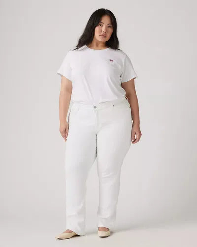 Pantalon Levis Mujer Classic Straight Blanco Original