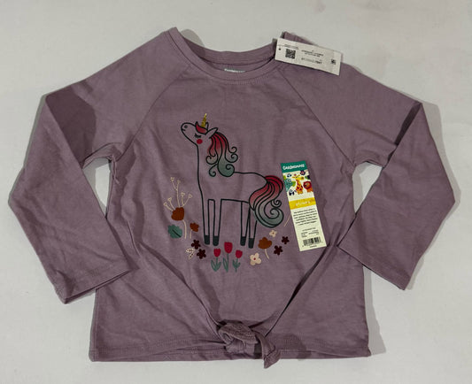 Playera manga larga para  niña Garanimals con diseño de unicornio