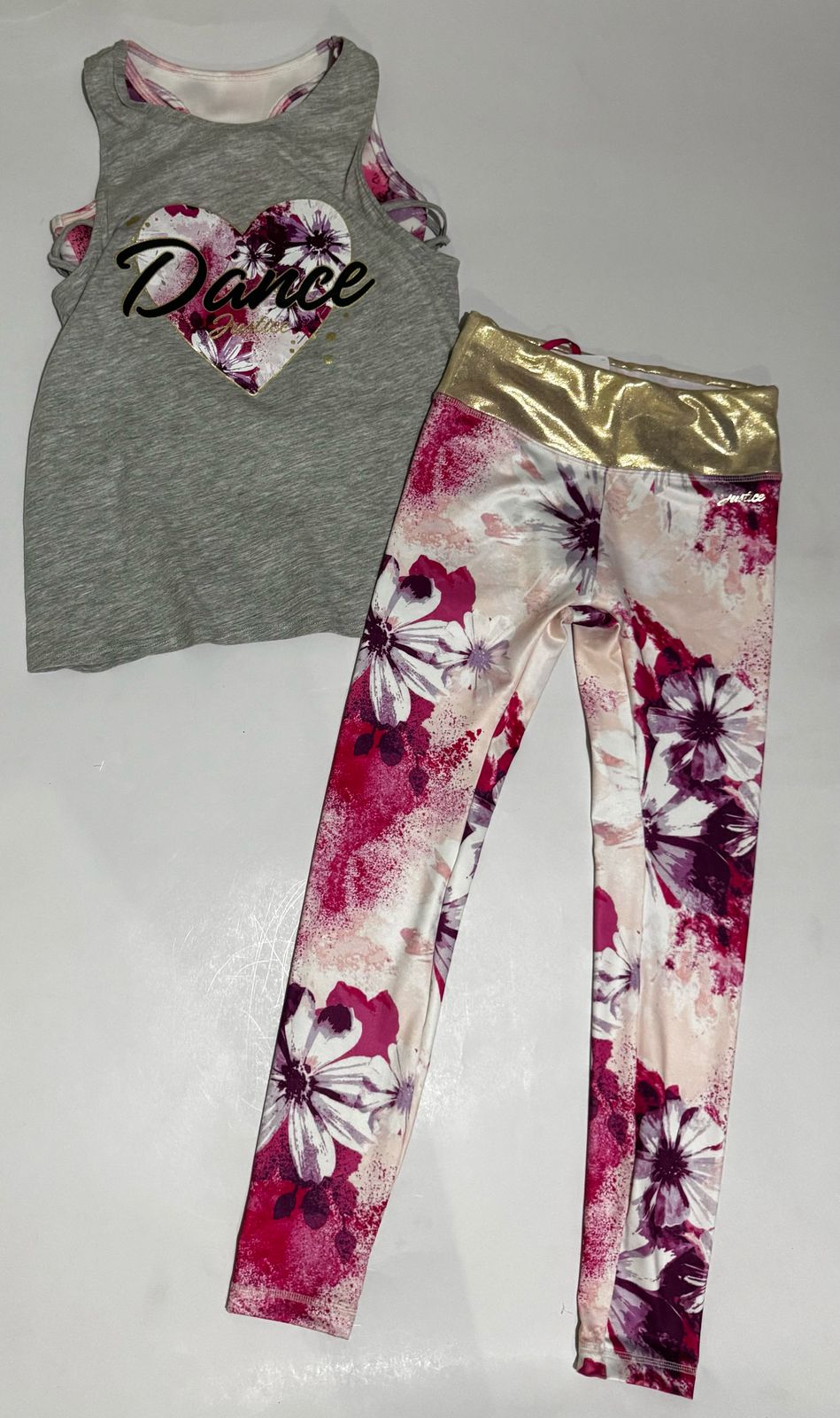 Set de Leggins y top estilo floral Justice