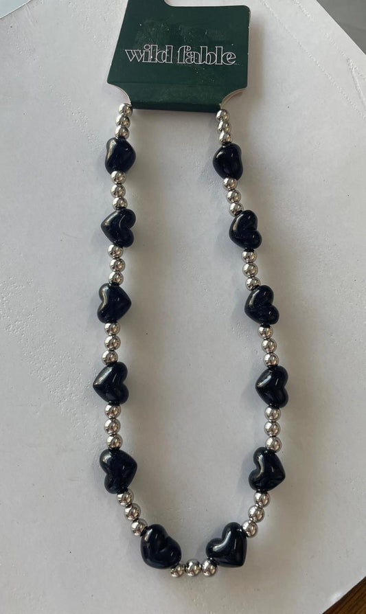 Collar Wild Fable de cuentas en forma de corazón