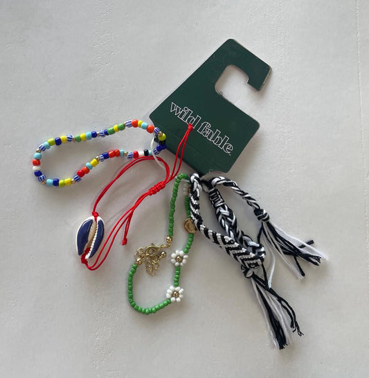 Pulsera tobillera moda con concha & con diseño de cuentas de colores