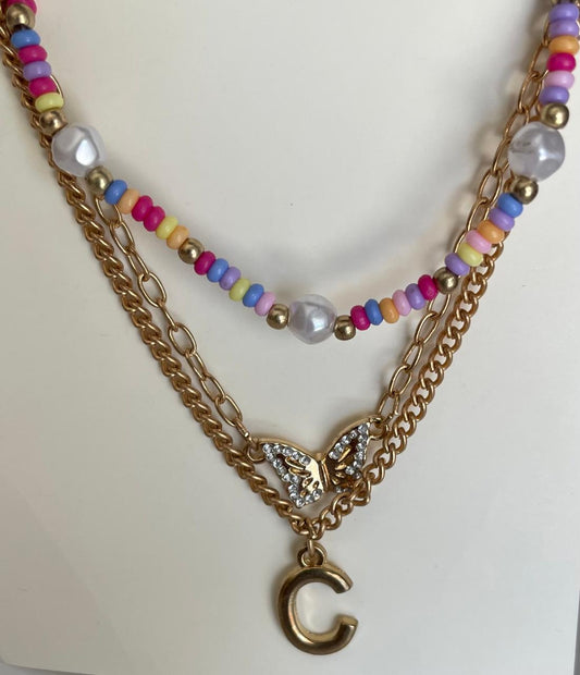 Collar de cadena gruesa de 3 filas - Wild Fable Gold