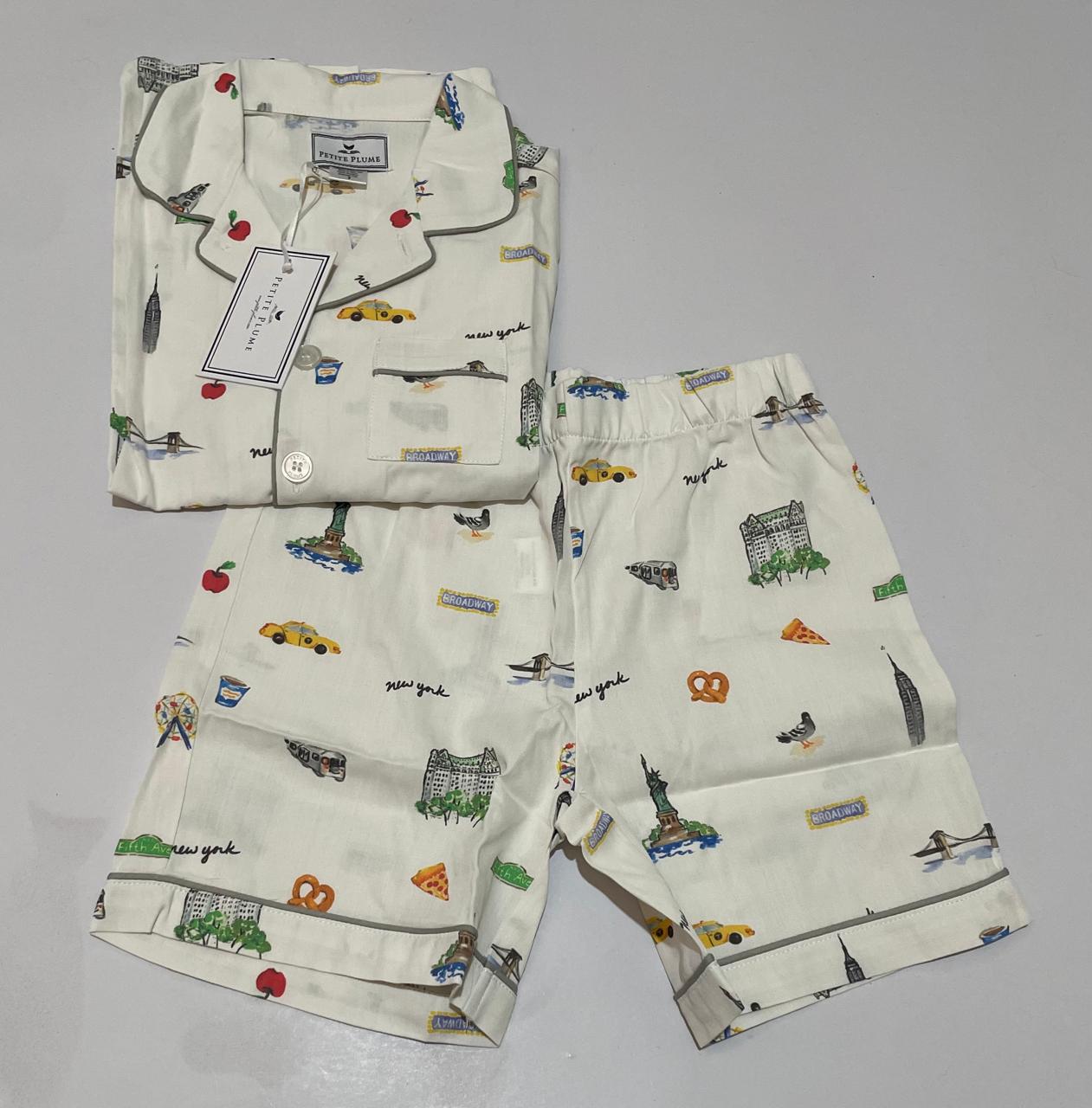 Conjunto de pantalón corto de sarga para niños Petite Plume