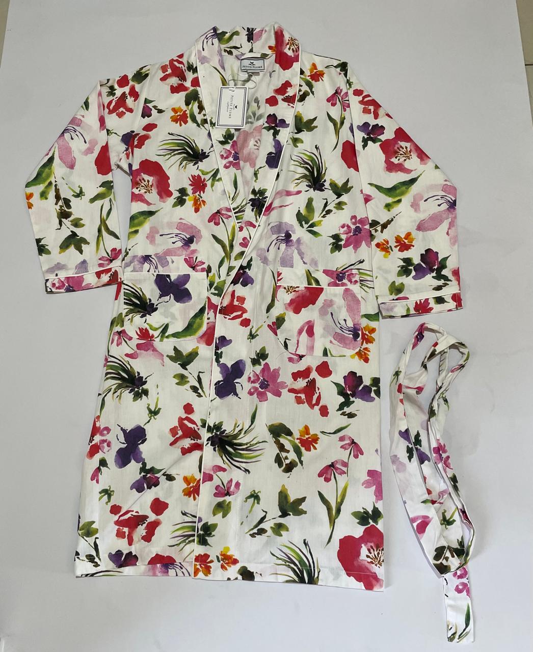 Bata Infantil con Estampado Floral Petite Plume
