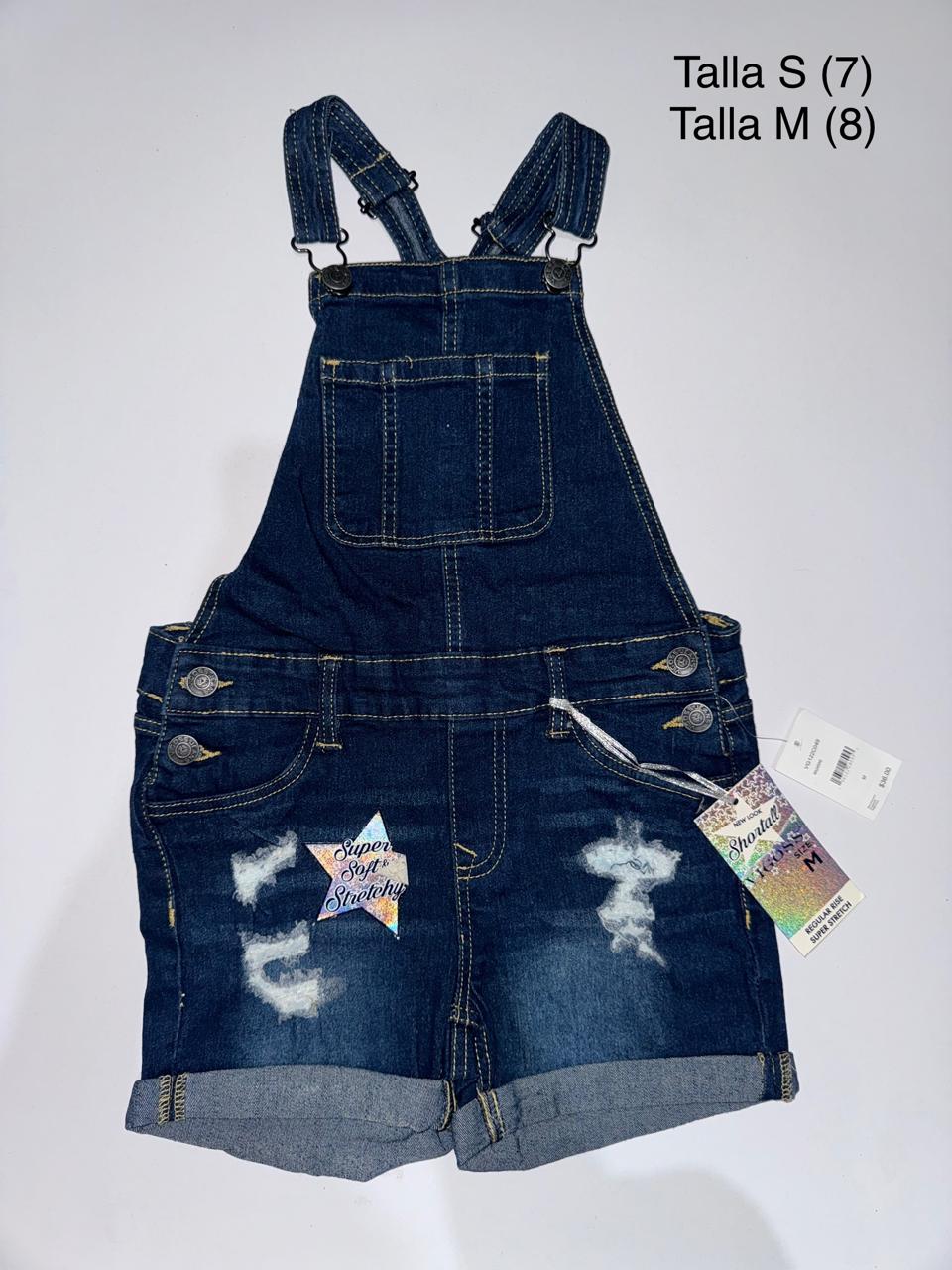 Mono de mezclilla elástico para niñas Vigoss