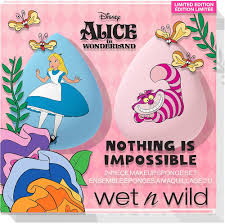 wet n wild Nothing Is Impossible - Juego de esponjas de maquillaje de 2 piezas, colección Alicia en el país de las maravillas