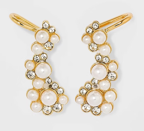 Pendientes de cristal y perla Sugarfix de Baublebar - Gold